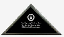 Load image into Gallery viewer, Vintage Oak Veteran Flag Case for 5' X 9.5' Flag, Cremation Urn Base Available