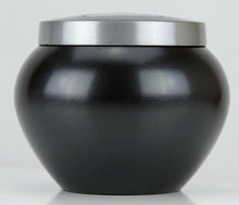 Load image into Gallery viewer, 30 Cubic Inches Nickel/Gray Aluminum Pawprint Pet Jar Urn for Cremation Ashes