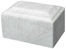 Load image into Gallery viewer, Small/Keepsake 2 Cubic Inch White Tuscany Cultured Marble Funeral Cremation Urn