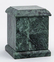 Load image into Gallery viewer, Small/Keepsake 1 Cubic In. Green Evermore Natural Marble Urn for Cremation Ashes