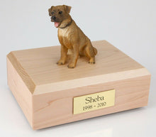 Load image into Gallery viewer, Border Terrier Pet Funeral Cremation Urn Avail in 3 Different Colors & 4 Sizes
