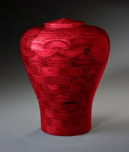 Load image into Gallery viewer, Lily Pink Oak Wood Adult Funeral Cremation Urn, 190 Cubic Inches