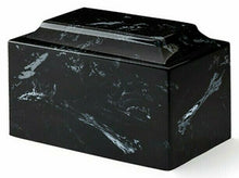 Load image into Gallery viewer, Classic Marble Black & White, 50 Cubic Inches Cremation Urn Ashes, TSA Approved