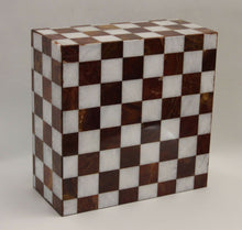 Load image into Gallery viewer, Kingdom Red Mosaic Marble Adult Funeral Cremation Urn, 220 Cubic Inches