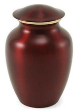 Load image into Gallery viewer, Large Classic Pet Brass Red Funeral Cremation Urn, 195 Cubic Inches
