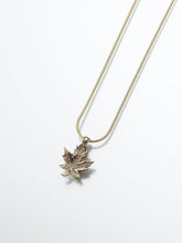 Load image into Gallery viewer, Gold Vermeil Maple Leaf Memorial Jewelry Pendant Funeral Cremation Urn