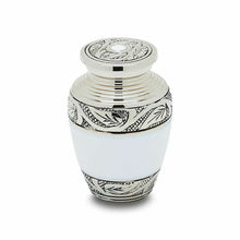 Load image into Gallery viewer, Grecian White 3 Cubic Inches Small/Keepsake Funeral Cremation Urn for Ashes