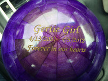 Load image into Gallery viewer, Peony Purple Poplar Wood Infant/Child/Pet Funeral Cremation Urn, 90 Cubic Inches