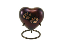 Load image into Gallery viewer, Small/Keepsake Copper Brass Odyssey Heart Cremation Urn, 3 cubic inches