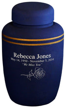 Load image into Gallery viewer, Pale Blue Cornstarch 238 Cubic Inches Large/Adult Funeral Cremation Urn