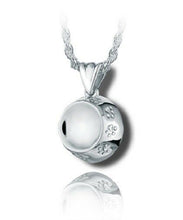 Load image into Gallery viewer, Sterling Silver Pet Dish Funeral Cremation Urn Pendant for Ashes w/Chain