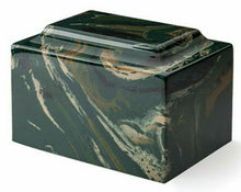 Load image into Gallery viewer, Small/Keepsake Marble Camo Black/Beige 5 Cubic Inches Cremation Urn TSA Approved