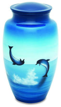 Load image into Gallery viewer, Frolicking Dolphins 210 Cubic Inches Large/Adult Cremation Urn for Ashes