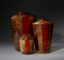 Load image into Gallery viewer, Trinity Adult Wood Funeral Cremation Urn, 210 Cubic Inches