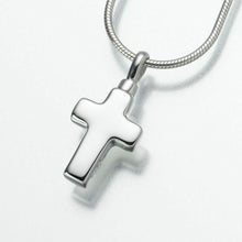 Load image into Gallery viewer, Sterling Silver Small Cross Memorial Jewelry Pendant Funeral Cremation Urn