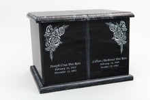Load image into Gallery viewer, Small/Keepsake 0.2 Cubic Inches Black Natural Marble Companion Cremation Urn