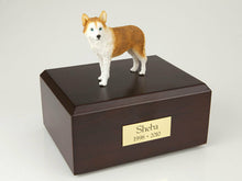 Load image into Gallery viewer, Husky Red w/Blue Eyes Stand Pet Cremation Urn Avail in 3 Diff Colors & 4 Sizes