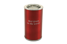 Load image into Gallery viewer, Small/Keepsake Aluminum Red Memory Light Cremation Urn, 20 cubic inches