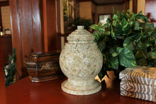Load image into Gallery viewer, Princess Fossil Stone Marble Adult/Large Funeral Cremation Urn for Ashes 11.5"