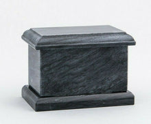 Load image into Gallery viewer, Small.Keepsake 1 Cubic In. Black Evermore Rectangle Natural Marble Cremation Urn