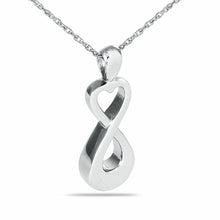 Load image into Gallery viewer, Infinity Heart Stainless Steel Pendant/Necklace Funeral Cremation Urn for Ashes