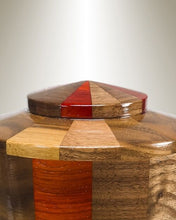Load image into Gallery viewer, Trinity Keepsake Wood Funeral Cremation Urn, 14 Cubic Inches