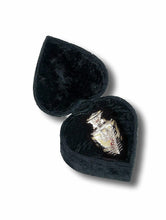 Load image into Gallery viewer, Classic Silver/Gold Keepsake Brass Cremation Urn with Velvet Heart Case 3 Inches