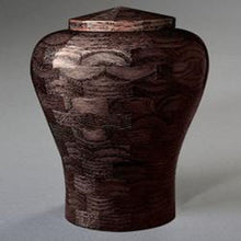 Load image into Gallery viewer, Lily Black Oak Wood Adult Funeral Cremation Urn, 190 Cubic Inches