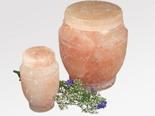 Load image into Gallery viewer, Biodegradable, Eco-Friendly Salt Keepsake / Mini Cremation Urn, 40 Cubic Inches