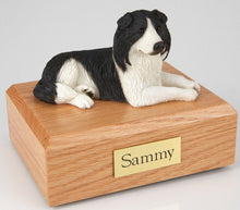 Load image into Gallery viewer, Border Collie Pet Funeral Cremation Urn Avail in 3 Different Colors & 4 Sizes