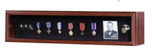 Load image into Gallery viewer, Walnut Medal Display Case, 26" X 6"