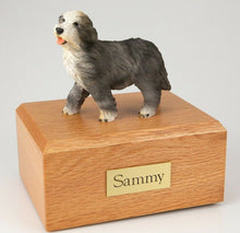 Load image into Gallery viewer, Bearded Collie Pet Funeral Cremation Urn Avail in 3 Different Colors & 4 Sizes