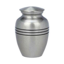 Load image into Gallery viewer, Solid Brass Funeral Infant/Child/Pet Size Cremation Urn For Ashes W. Velvet Box