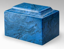 Load image into Gallery viewer, Small/Keepsake Marble Blue 5 Cubic Inch Funeral Cremation Urn Ashes TSA Approved