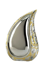 Load image into Gallery viewer, Adult Size, Tear Drop Shaped Solid Brass Funeral Cremation Urn, 170 Cubic Inches