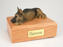 Load image into Gallery viewer, German Shepherd Tan/Black Pet Funeral Cremation Urn Avail. 3 Diff Colors 4 Sizes