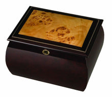 Load image into Gallery viewer, Large/Adult 230 Cubic Inches Mahogany Burlwood Chest Cremation Urn for Ashes
