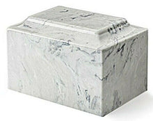Load image into Gallery viewer, Classic Marble Carrera Adult Funeral Cremation Urn, 210 Cubic Inch TSA Approved