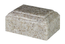 Load image into Gallery viewer, Small/Keepsake 22 Cubic Inch Beige Tuscany Cultured Granite Cremation Urn