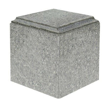 Load image into Gallery viewer, Large/Adult 280 Cubic Inch Gray Cultured Granite Cube Cremation Urn For Ashes