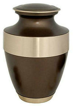 Load image into Gallery viewer, Large/Adult 200 Cubic Inch Sparta Brown Brass Funeral Cremation Urn for Ashes