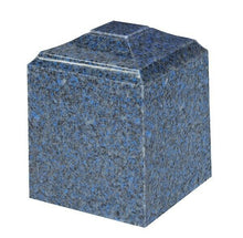 Load image into Gallery viewer, Small/Keepsake 45 Cubic Inch Sapphire Cultured Granite Cremation Urn for Ashes