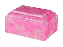 Load image into Gallery viewer, Small/Keepsake 22 Cubic Inch Pink Tuscany Cultured Marble Cremation Urn For Ash