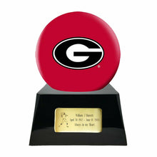 Load image into Gallery viewer, Large/Adult 200 Cubic Inch Georgia Bulldogs Metal Ball on Cremation Urn Base