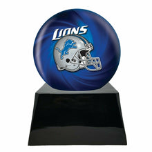 Load image into Gallery viewer, Large/Adult 200 Cubic Inch Detroit Lions Metal Ball on Cremation Urn Base