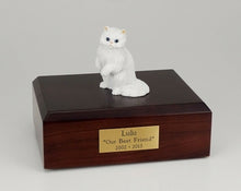Load image into Gallery viewer, Persian White Cat Figurine Pet Cremation Urn Available 3 Diff. Colors & 4 Sizes