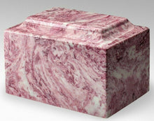 Load image into Gallery viewer, Classic Marble Pink & White 100 Cubic Inches Cremation Urn Ashes, TSA Approved