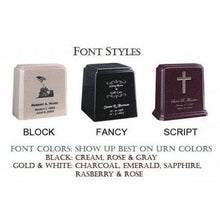 Load image into Gallery viewer, Large 275 Cubic Inches Tablet Millennium Stone Cremation Urn -Choice of 8 Colors