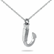 Load image into Gallery viewer, Small/Keepsake Fishing Hook Stainless Steel Pendant Funeral Cremation Urn