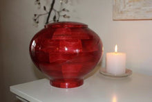 Load image into Gallery viewer, Peony Pink Poplar Wood Infant/Child/Pet Funeral Cremation Urn, 90 Cubic Inches